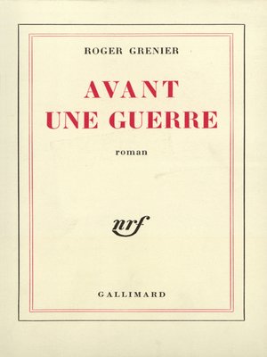 cover image of Avant une guerre
